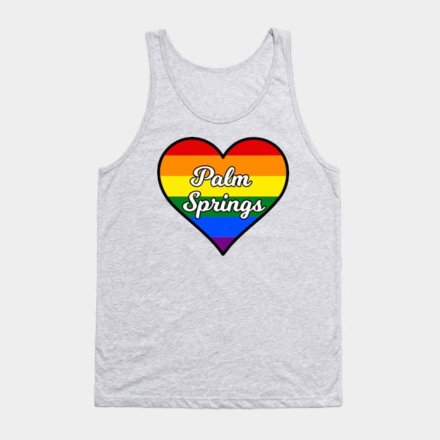 Palm Springs California Gay Pride Heart Tank Top by fearcity